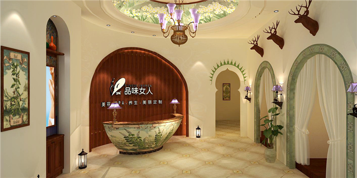 深圳布吉美容会所装修设计 田园风格